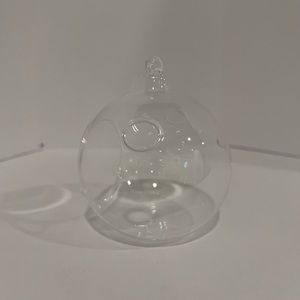 Glass hanging orbs - for candle or plant - set of 11 wedding decor